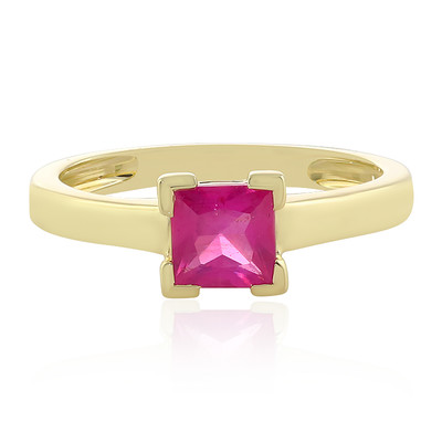 9K Madagascar Pink Sapphire Gold Ring