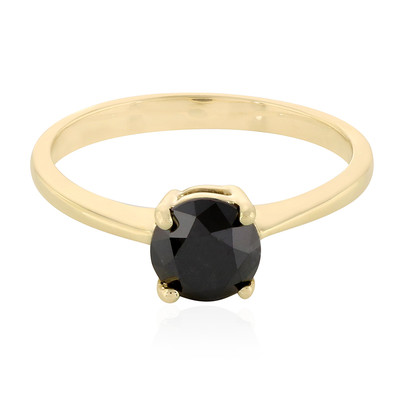 9K Black Diamond Gold Ring