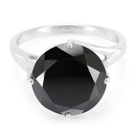 Black Hematite Silver Ring