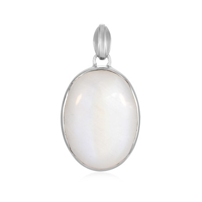 Delicate Moonstone Pendant - Moonstone Bezel Pendant in Gold or Silver -  JewelLUXE