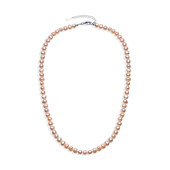 Pink Freshwater Pearl Silver Necklace
