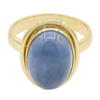 Blue Opal Silver Ring