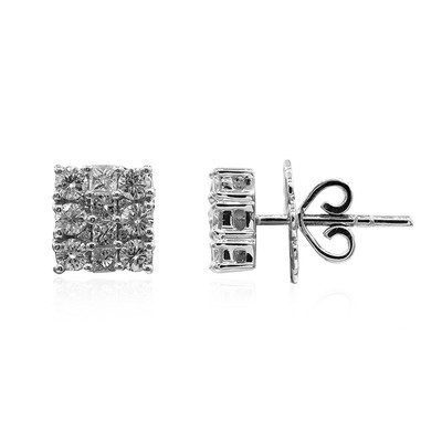 18K SI2 (H) Diamond Gold Earrings (Estée Collection)