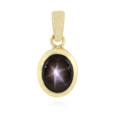 9K Black Star Sapphire Gold Pendant (La Revelle)