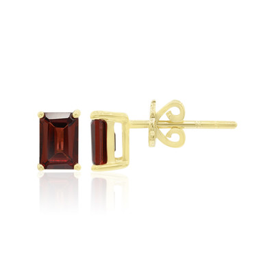 9K Mozambique Garnet Gold Earrings