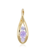 9K Unheated Ceylon Purple Sapphire Gold Pendant