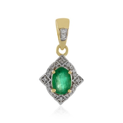 9K Zambian Emerald Gold Pendant (Adela Gold)