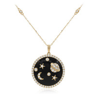 14K Black Onyx Gold Necklace (CIRARI)