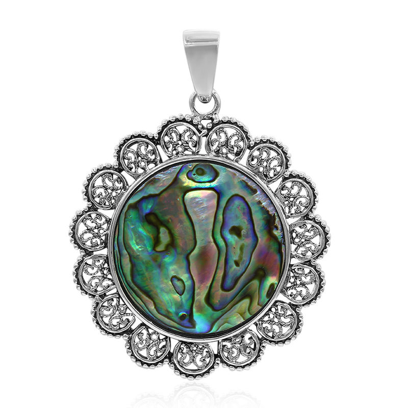 Silver Abalone Gemstone Connector, For Necklace, Size: Mix at Rs 180/piece  in Jaipur