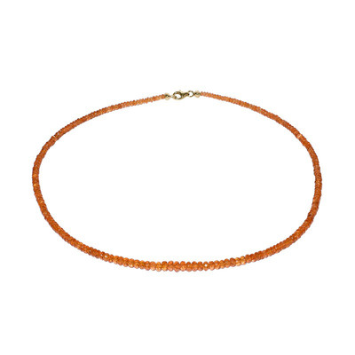 9K Mandarin Garnet Gold Necklace