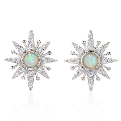 Welo Opal Silver Earrings (Dallas Prince Designs)