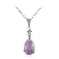 Purple Pastel Quartz Silver Necklace