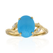 14K Sleeping Beauty Turquoise Gold Ring (Smithsonian)
