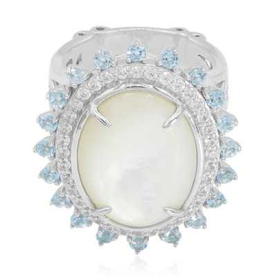 Mother of Pearl Silver Ring (Dallas Prince Designs)
