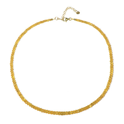 Yellow Beryl Silver Necklace