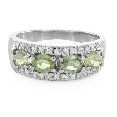AAA Green Sapphire Silver Ring