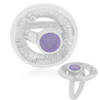 Lavender Jade Silver Ring