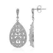 PK (I) Diamond Silver Earrings