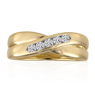 14K IF (D) Diamond Gold Ring (Annette)