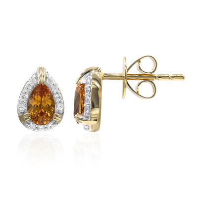 9K Californian Spessartite Gold Earrings (Amanda Adkins)
