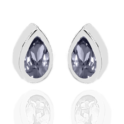 Unheated Tanzanite Silver Earrings