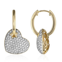 14K SI1 (G) Diamond Gold Earrings