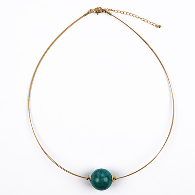 Amazonite Stainless Steel Necklace
