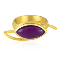Purple Chalcedony Silver Ring