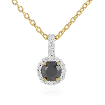 Black Diamond Silver Necklace