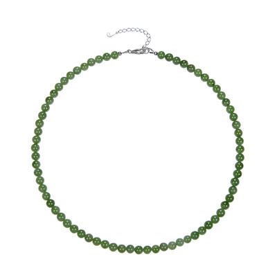 Nephrite Silver Necklace