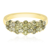 14K SI1 Green Diamond Gold Ring (CIRARI)