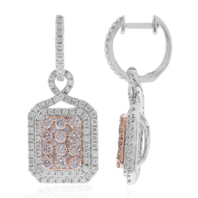18K SI Pink Diamond Gold Earrings (CIRARI)