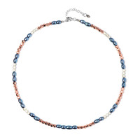 Royal Blue Hematite Silver Necklace