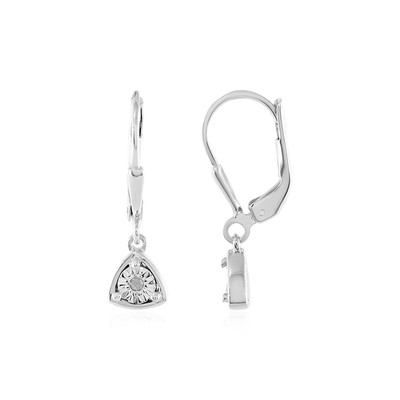 I3 (J) Diamond Silver Earrings