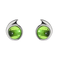 Colombian green Amber Silver Earrings