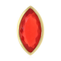 Red Ethiopian Opal Silver Pendant