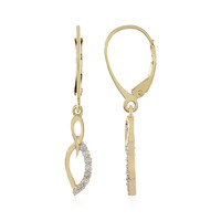 9K SI1 (H) Diamond Gold Earrings