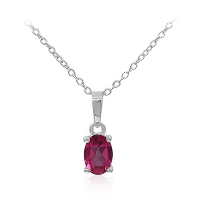 Hot Pink Mystic Topaz Silver Necklace