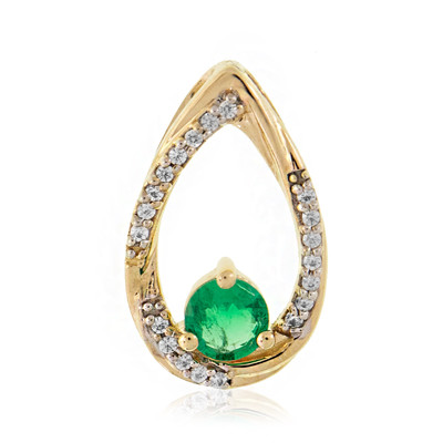 9K Colombian Emerald Gold Pendant