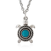 Sleeping Beauty Turquoise Silver Necklace (Desert Chic)