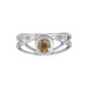 Yellow Zircon Silver Ring