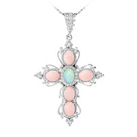Pink Opal Silver Necklace (Dallas Prince Designs)