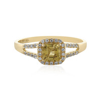 9K Yellow Zircon Gold Ring (Adela Gold)