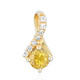 9K Yellow Sapphire Gold Pendant
