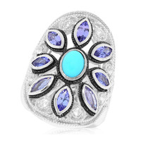 Turquoise Silver Ring (Dallas Prince Designs)