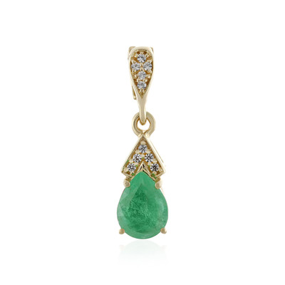 9K Ethiopian Emerald Gold Pendant