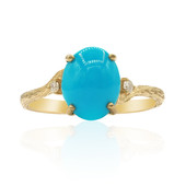 14K Sleeping Beauty Turquoise Gold Ring (Smithsonian)