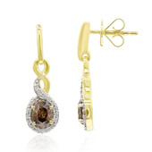 18K SI1 Argyle Cognac Diamond Gold Earrings (Mark Tremonti)