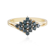 9K SI1 Blue Diamond Gold Ring