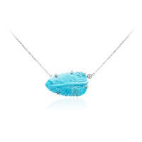 Kingman Turquoise Silver Necklace (Anne Bever)